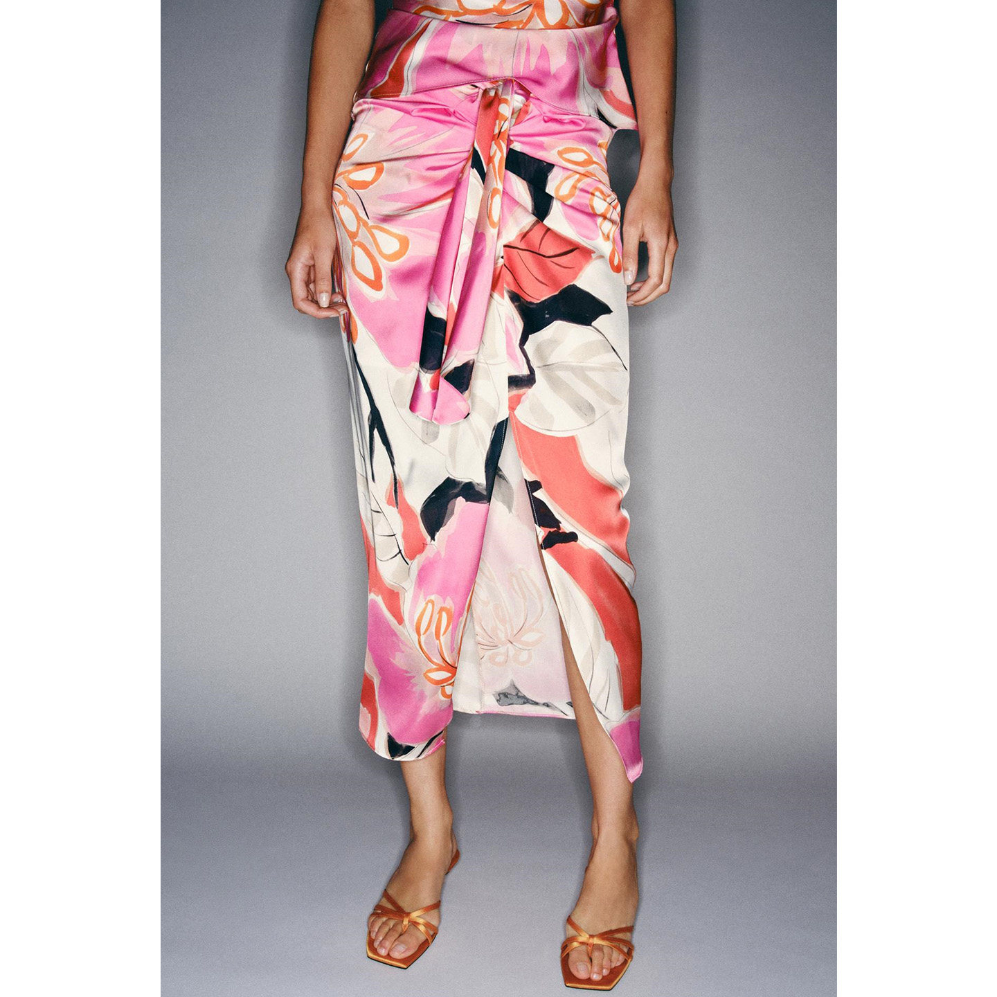 Юбка-миди с высокой талией, пл – обзор и цена Midi Skirt Floral