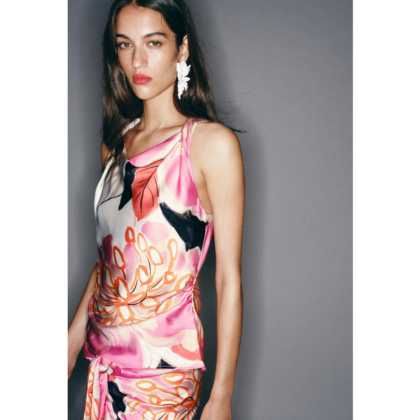 Юбка-миди с высокой талией, пл – обзор и цена Midi Skirt Floral